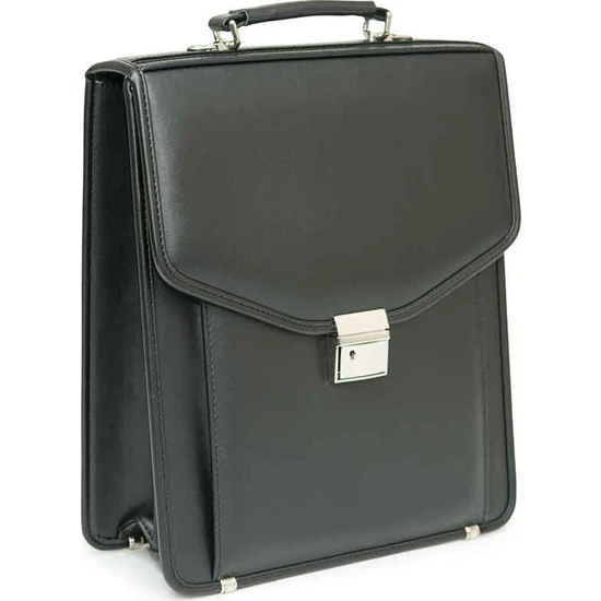 2K 5200 Dik Diplomat Evrak Çantası 3 Cepli 28X34Cm Siyah - 1