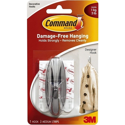 3M 17081Chr Command Krom Orta Boy Askı Tekli - 1