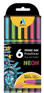 Adel Prime İnk Fineliner Keçe Uçlu Kalem 0.4Mm Neon 6 Renk (2201000100) - 1