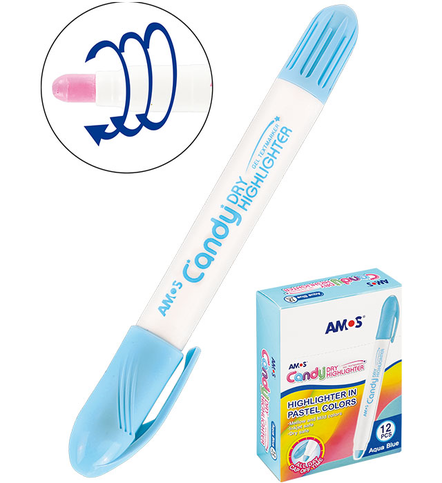 Amos Hlcdab Dry Fosforlu Kalem Pastel Mavi - 1