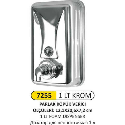 Arı Metal 7255 Köpük Aparatı Mat Krom 1000Ml - 1