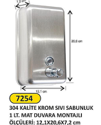 Arı Metal 7254 Metal Sıvı Sabunluk 1000Ml - 2