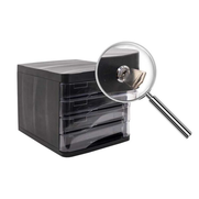 Ark 5554 Kilitli 4 Çekmeceli Evrak Rafı Siyah - ARK