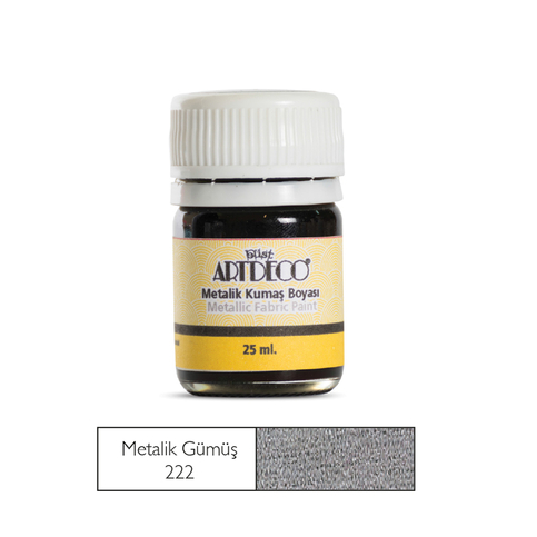 Artdeco 011A Kumaş Boyası 222 Metalik Gümüş 25Ml - 1