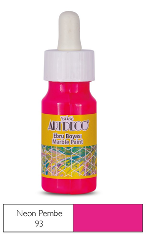 Artdeco 016B Ebru Boyası 93 Neon Pembe 30Ml - 1