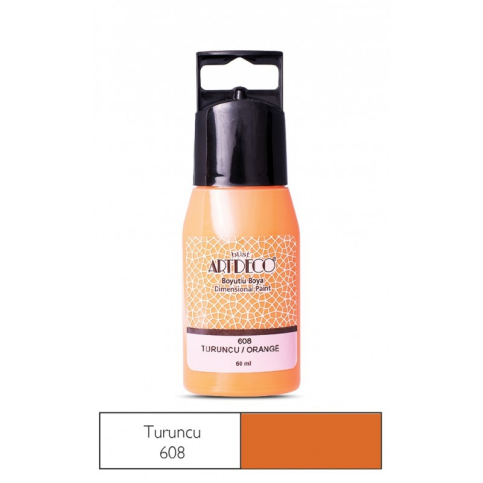 Artdeco 042C Boyutlu Boya 608 Turuncu 60Ml - 1