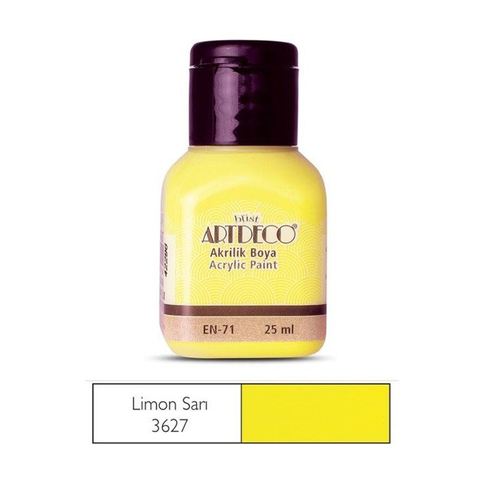 Artdeco 70A Akrilik Boya 3627 Limon Sarısı 25Ml - 1