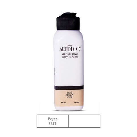 Artdeco 70R Akrilik Boya 3619 Beyaz 140Ml - 1