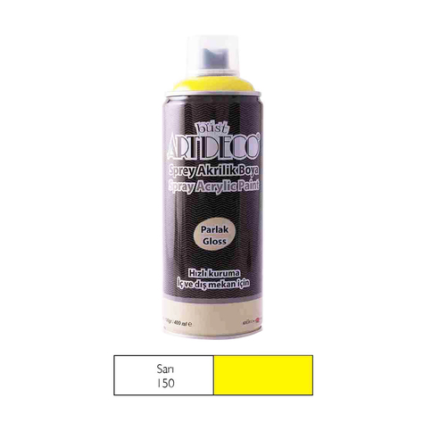 Artdeco Sprey Akrilik Boya 150 Sarı 400Ml (Y-400) - 1