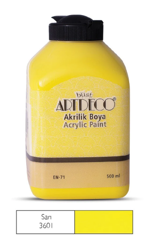 Artdeco 70L Akrilik Boya 3601 Sarı 500Ml - 1