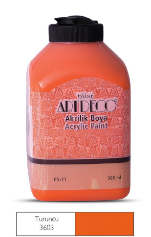 Artdeco 70L Akrilik Boya 3603 Turuncu 500Ml - 1