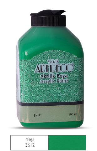 Artdeco 70L Akrilik Boya 3612 Yeşil 500Ml - 1