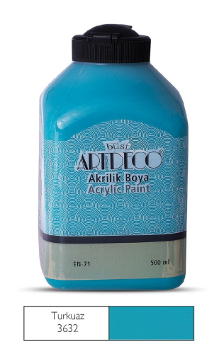 Artdeco 70L Akrilik Boya 3632 Turkuaz 500Ml - 1