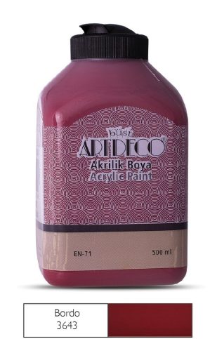 Artdeco 70L Akrilik Boya 3643 Bordo 500Ml - 1