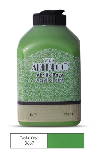 Artdeco 70L Akrilik Boya 3667 Yayla Yeşili 500Ml - 1