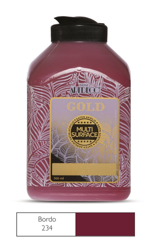 Artdeco 70L Gold Akrilik Boya 234 Bordo 500Ml - 1