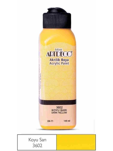 Artdeco 70R Akrilik Boya 3602 Koyu Sarı 140Ml - 1