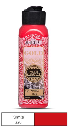 Artdeco 70R Gold Akrilik Boya 220 Kırmızı 140Ml - 1