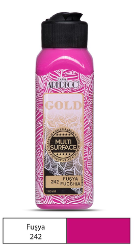 Artdeco 70R Gold Akrilik Boya 242 Fuşya 140Ml - 1