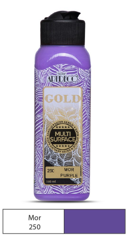 Artdeco 70R Gold Akrilik Boya 250 Mor 140Ml - 1