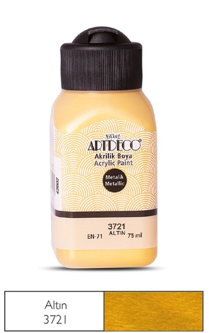 Artdeco 71L Metalik Akrilik Boya 3721 Altın 75Ml - 1