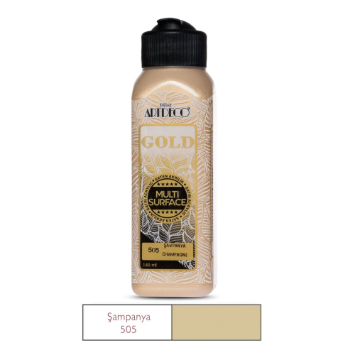 Artdeco 71R Gold Metalik Akrilik Boya 505 Şampanya 140Ml - 1