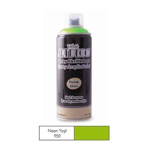 Artdeco Sprey Akrilik Boya 950 Neon Yeşil 400Ml (Y-400) - 1