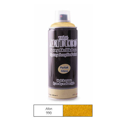 Artdeco Sprey Akrilik Boya 990 Altın 400Ml (Y-400) - 1