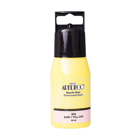 Artdeco 042C Boyutlu Boya 604 Sarı 60Ml - 1