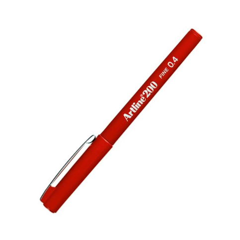 Artline Ek-200N Fineliner Keçe Uçlu Kalem 0.4Mm Koyu Kırmızı - 1