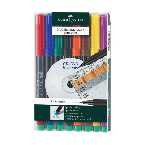 Faber-Castell Asetat-Cd Kalemi S 8 Renk (152309) - 1