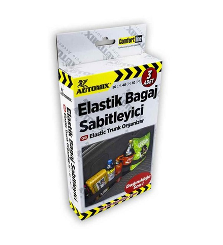 Automix 39935 Oto Elastik Bagaj Sabitleyici 3Lü - 1