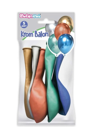 Balonevi Krom Balon Karışık 5Li (7390) - 1