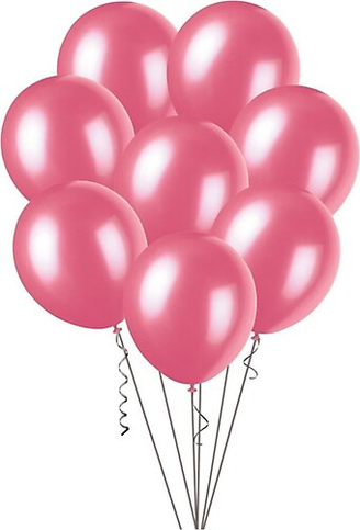 Balonevi Metalik Balon Fuşya 12Li (8600) - 2