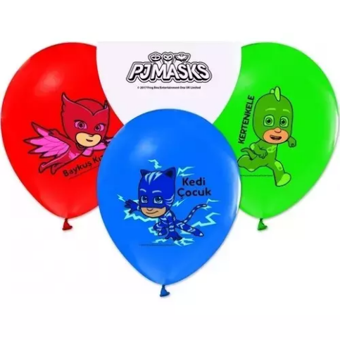 Balonevi Pj Masks Power Heroes Baskılı Balon 8Li (8447) - 1