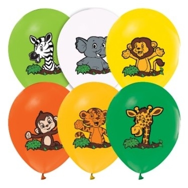 Balonevi Safari Baskılı Balon 8Li (8051) - 1