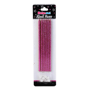 Balonevi Simli Uzun Mum Pembe (4827) - BALONEVİ