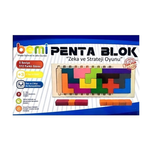 Bemi 1383 Ahşap Penta Blok 22 Parça - 1