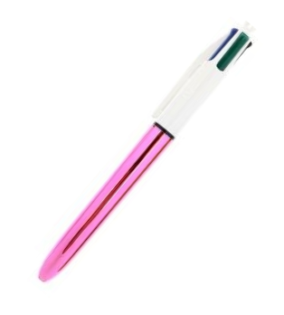 Bic 4 Colors Shine Fonksiyonlu Tükenmez Kalem M Pembe (902128)(982875) - 1