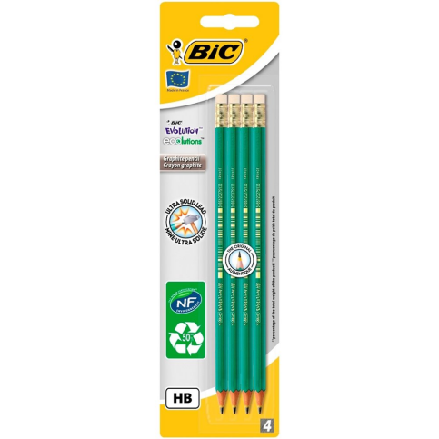 Bic 655 Evolution Silgili Kurşun Kalem 4Lü Blister (8902752)(8902753) - 1