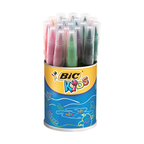 Bic Kids Visa Fırça Uçlu Keçeli Kalem 18 Renk (828965)(8289651) - 1