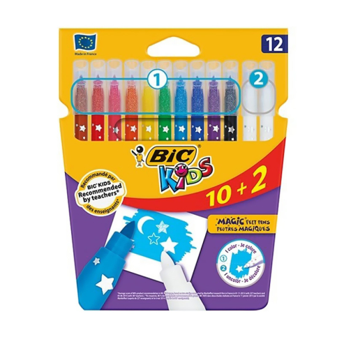 Bic Kids Magic Silinebilir Keçeli Kalem 12 Renk (9202952)(9202953) - 1