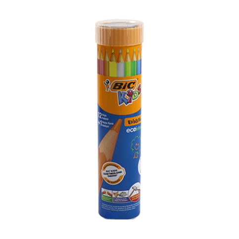 Bic Evolution Jumbo Kuru Boya 12+1 Renk (958192) - 1