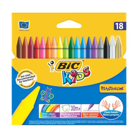 Bic Kids Silinebilir Pastel Boya 18 Renk (829771)(8297714) - 1