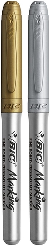 Bic Marking Permanent Markör Altın-Gümüş 2Li Blister (900340) - 2