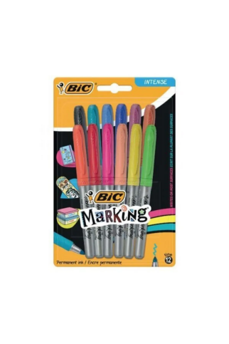 Bic Marking Permanent Markör 12 Renk Blister (943163) - 1