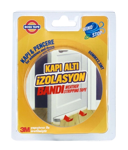 Boss Tape 1315 Kapı Altı Pencere İzolasyon Bandı 60Mmx2.5M Şeffaf - 1