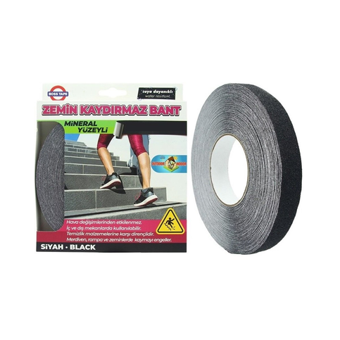 Boss Tape 2862 Zemin Merdiven Kaydırmaz Bant 25Mmx5M Siyah - 1