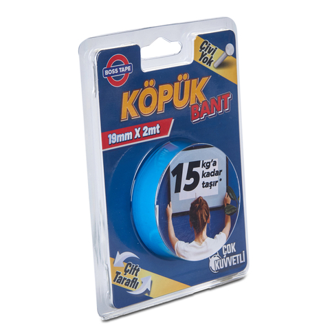 Boss Tape 2985 Çift Taraflı Köpük Bant 19Mmx2M (Çok Kuvvetli 15Kg) - 2