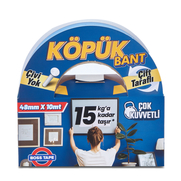 Boss Tape 3012 Çift Taraflı Köpük Bant 48Mmx10M (Çok Kuvvetli 15Kg) - 1